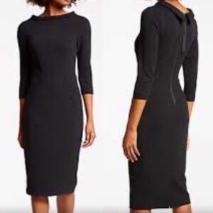 Boden black midi dress